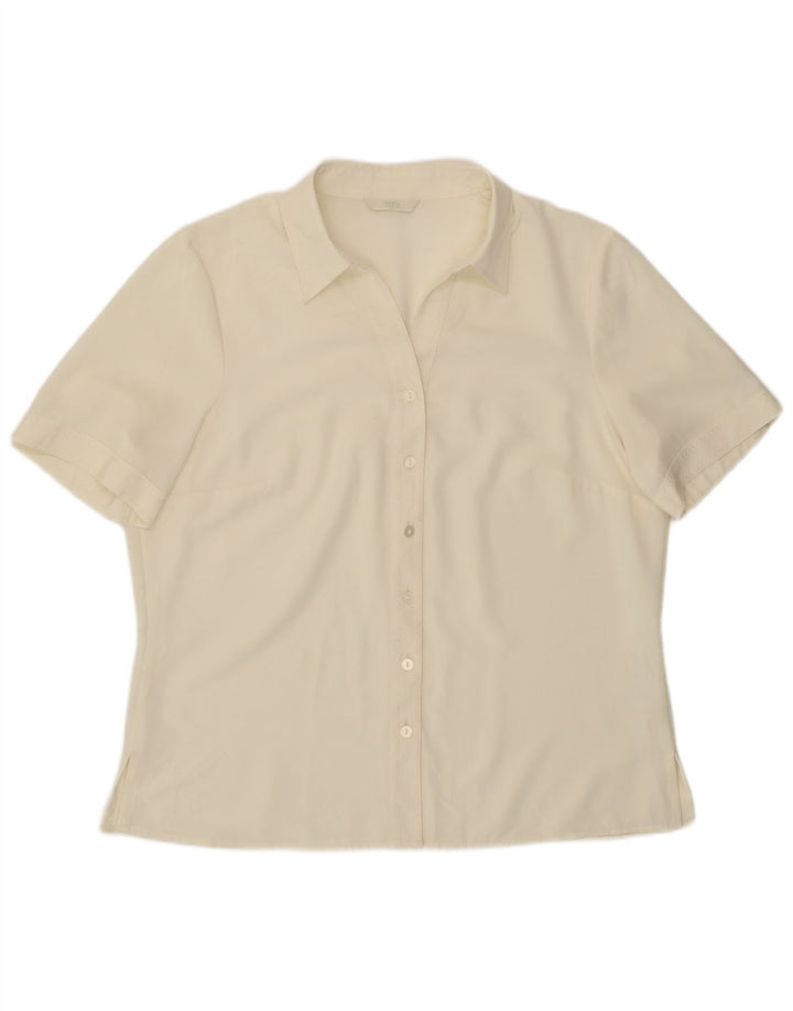 Marks & Spencer kortærmet skjorte til kvinder UK 18 XL Off White