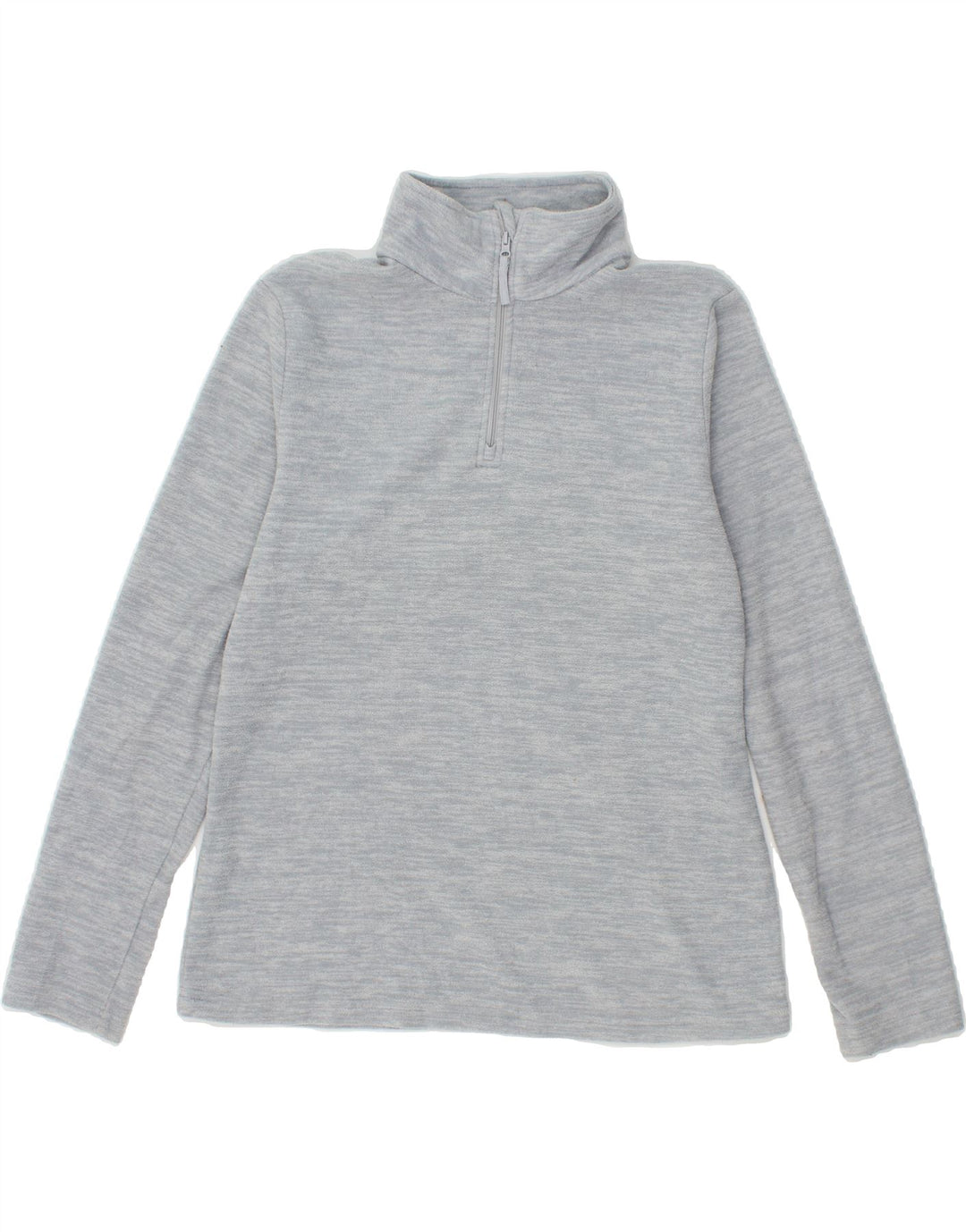 MOUNTAIN WAREHOUSE Womens Zip Neck Fleece Jumper UK 12 Medium  Grey Vintage Mountain Warehouse and Second-Hand Mountain Warehouse from Messina Hembry 