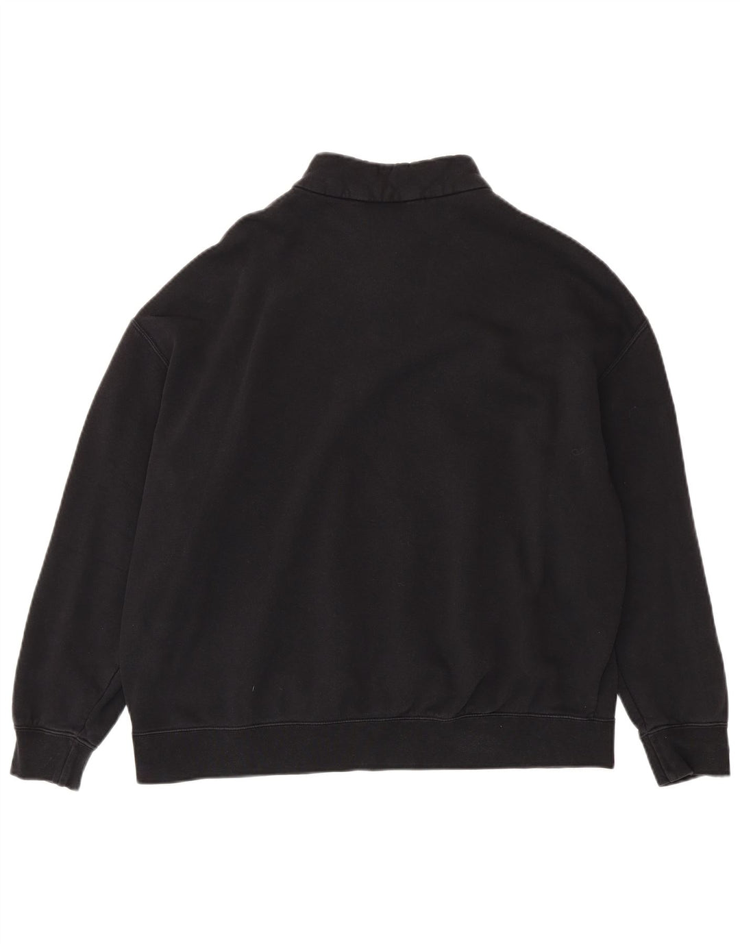 Nike Dame Oversized Zip Neck Sweatshirt Jumper UK 10 Small Black Bomuld