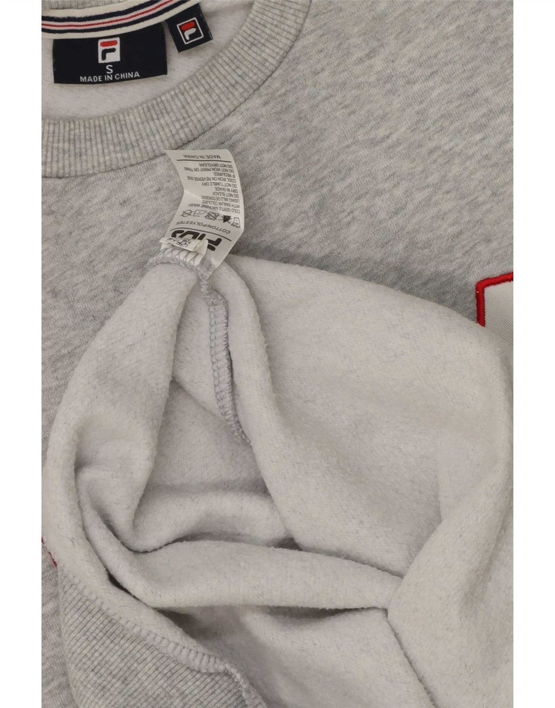 Fila Herre Grafisk Sweatshirt Jumper Lille Grå Bomuld