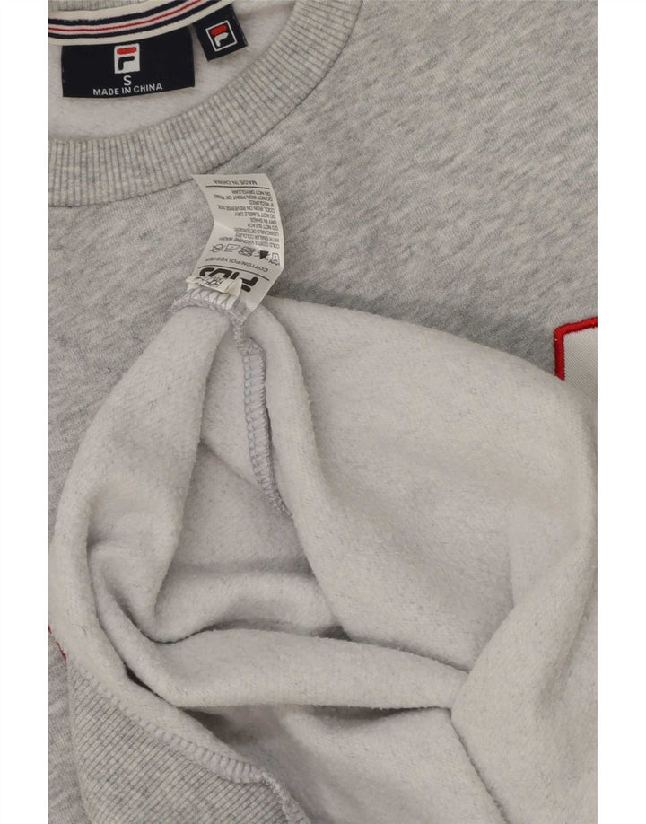 Fila Herre Grafisk Sweatshirt Jumper Lille Grå Bomuld