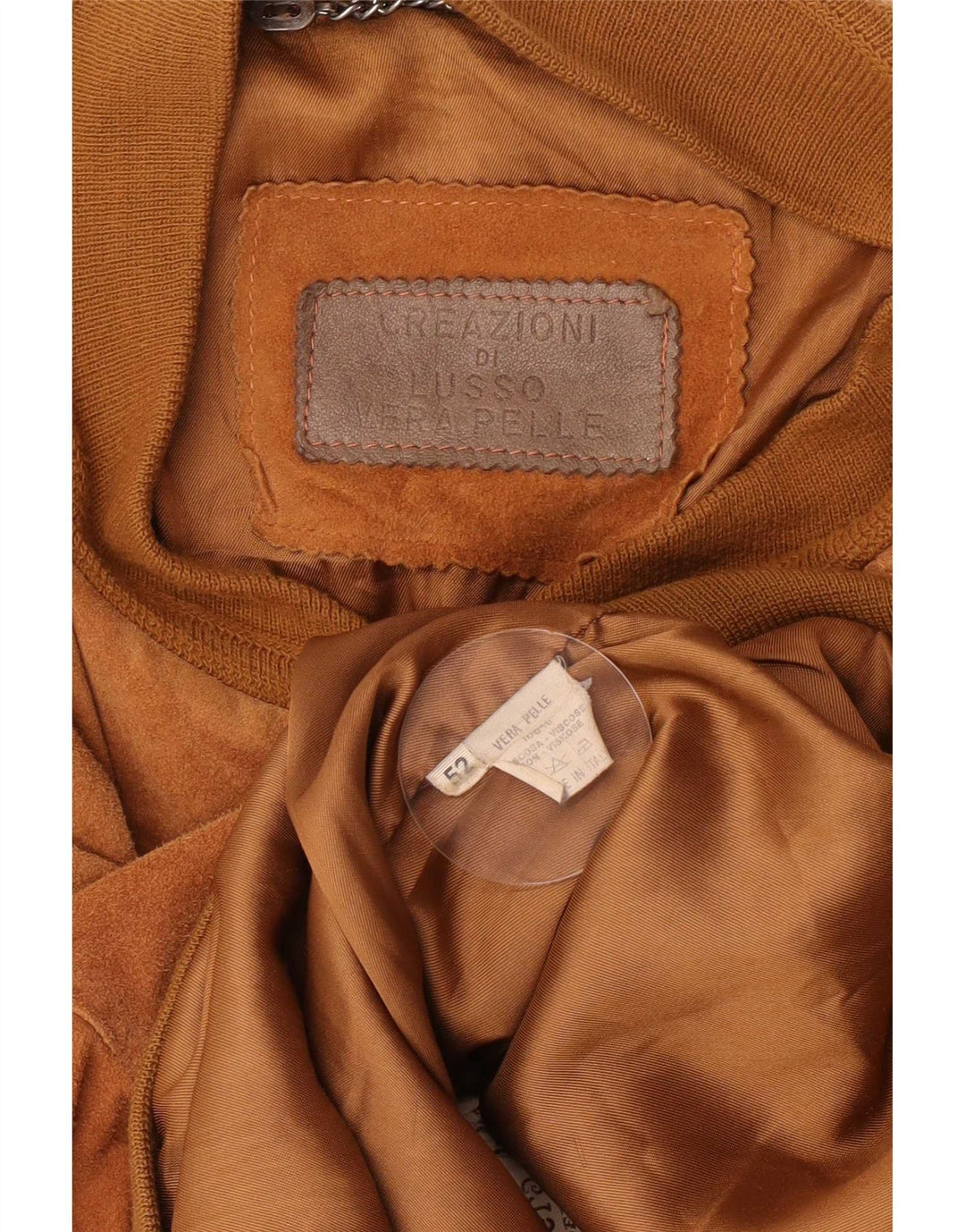 Lusso Herre Ruskind Bomber Jacket IT 52 XL Brunt Læder