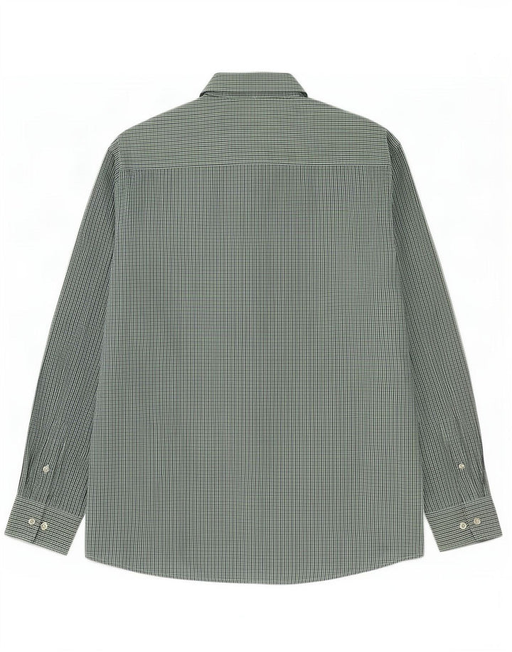 Pierre Cardin Herre Regular Fit skjorte XL Grøn Gingham Polyester
