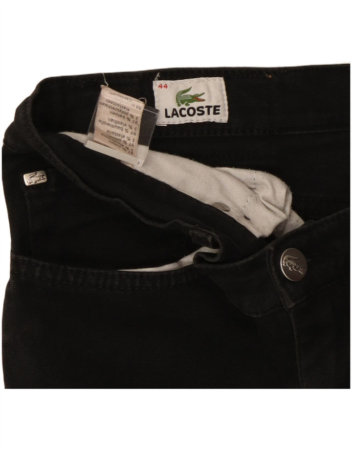 Lacoste Dame Bootcut Jeans Størrelse 44 Large W36 L33 Sort Bomuld