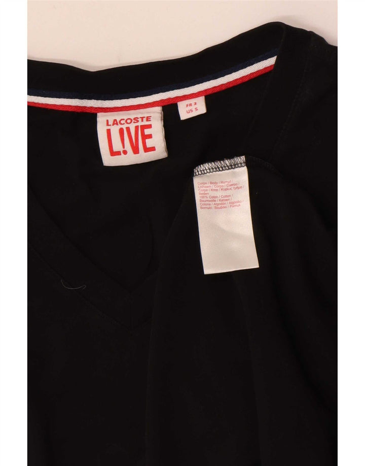 Lacoste Herre T-Shirt Top størrelse 3 Lille sort bomuld