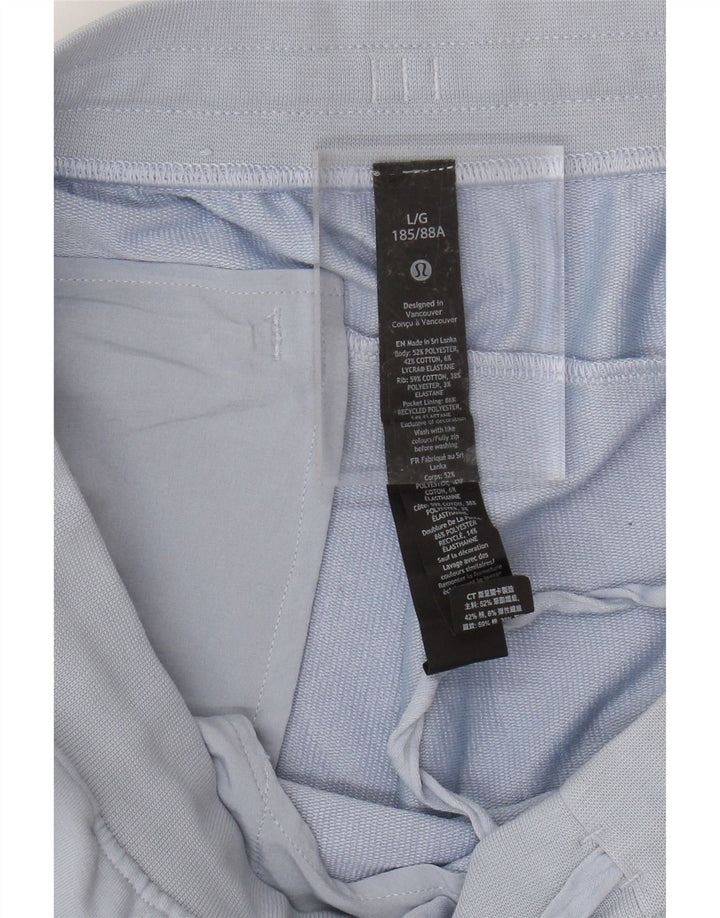 Lululemon Dame træningsdragt Bukser Joggers UK 16 Large Blue Polyester