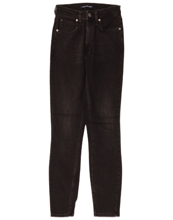 Calvin Klein Dame Skinny Jeans W26 L30 Sort Bomuld