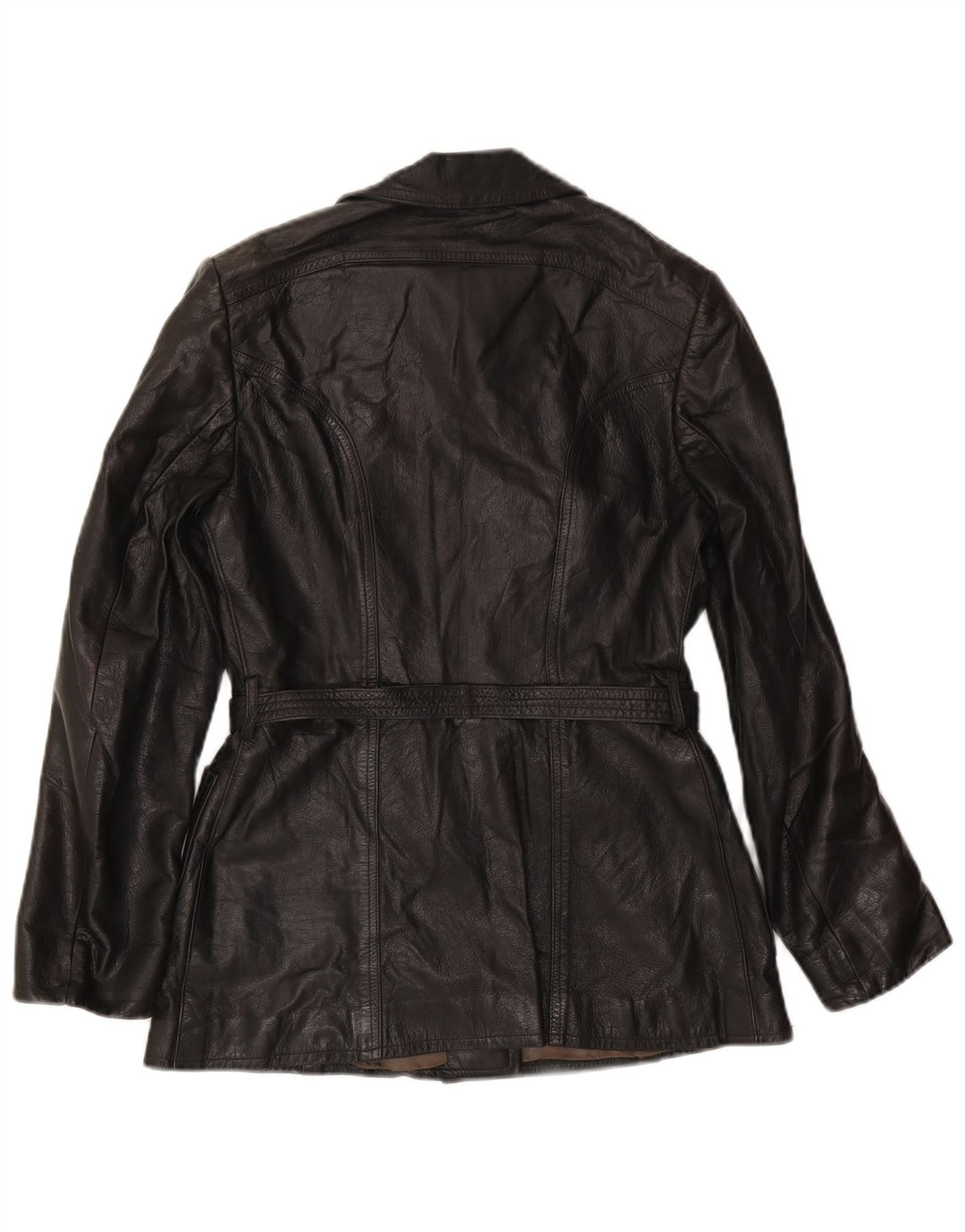 Vintage læderjakke til kvinder UK 10 Small Black