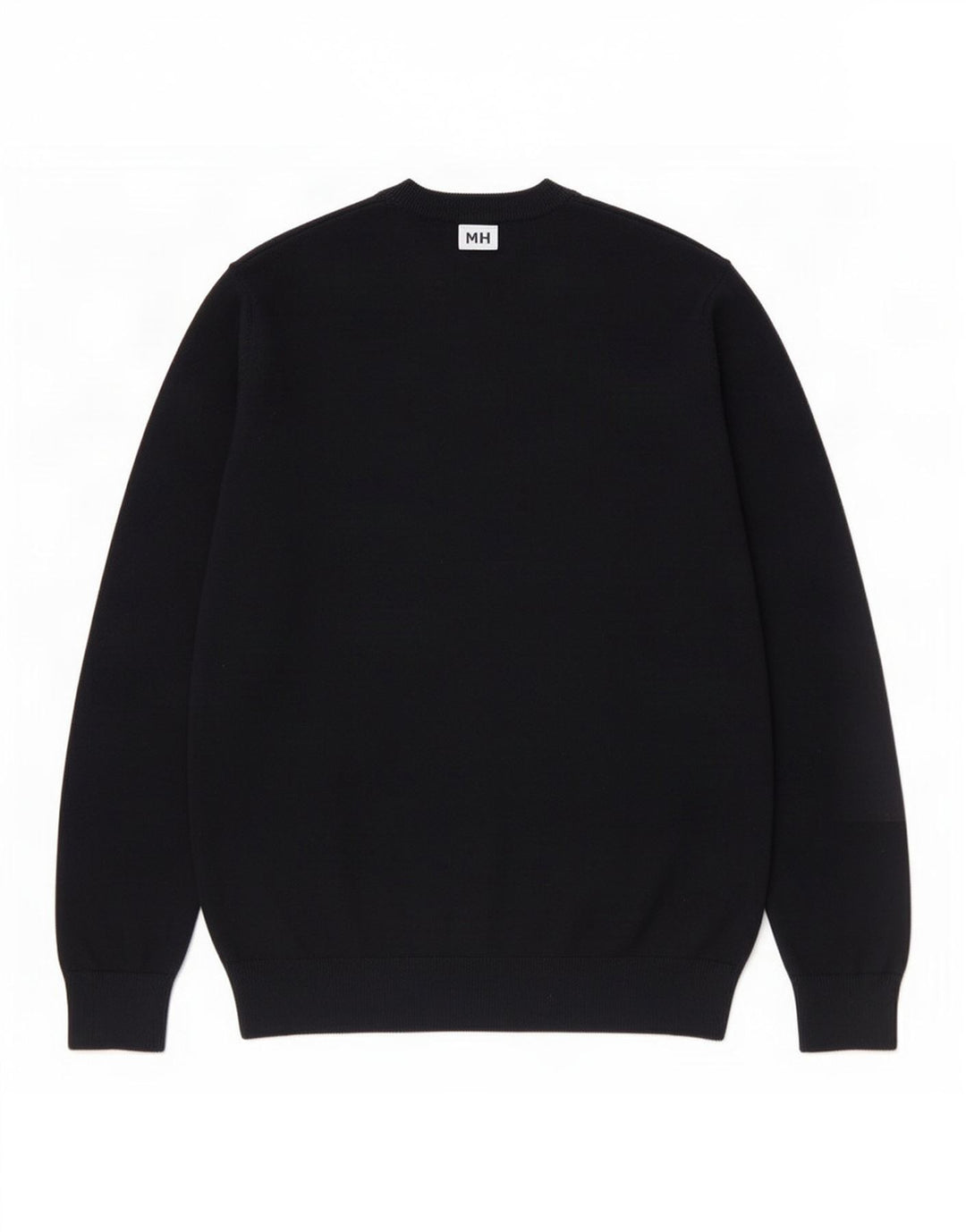 Marks & Spencer Herre grafisk rund hals sweater mellem sort bomuld