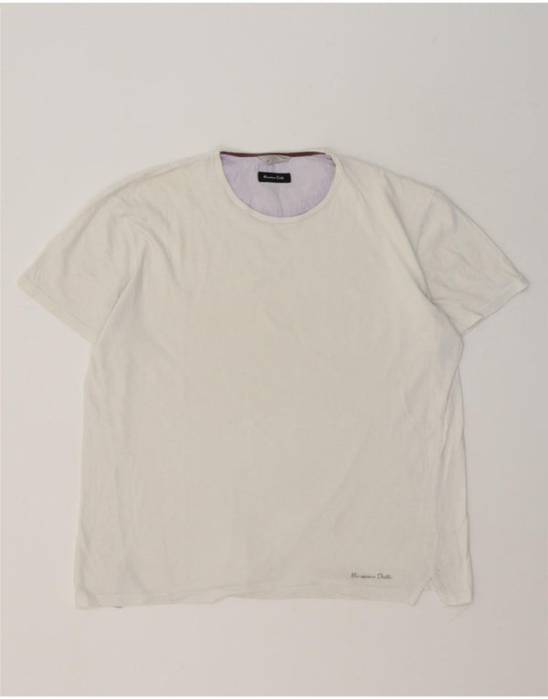 Massimo Dutti Herre T-Shirt Top Large Off White
