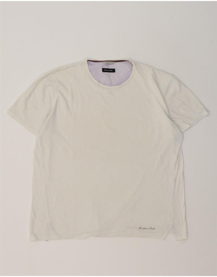Massimo Dutti Herre T-Shirt Top Large Off White