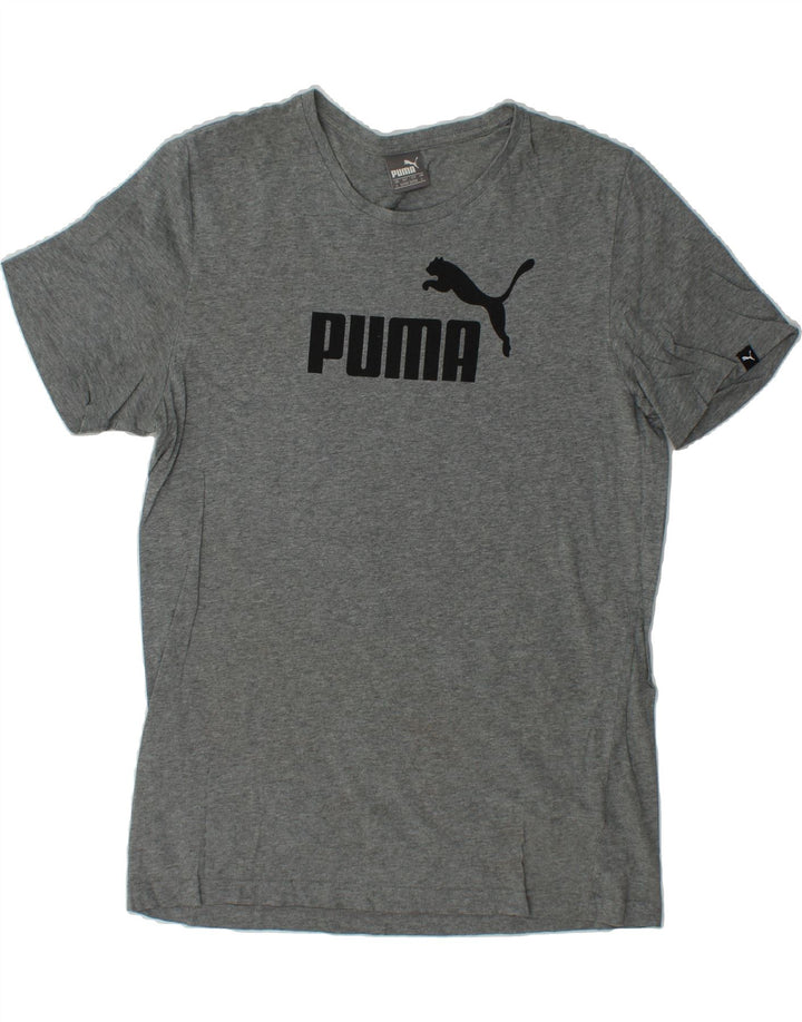 PUMA Mens Graphic T-Shirt Top Large Grey Cotton Vintage Puma and Second-Hand Puma from Messina Hembry 