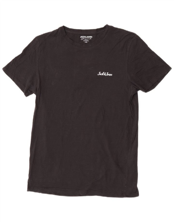 Jack & Jones Herre T-Shirt Top Stor Sort Bomuld