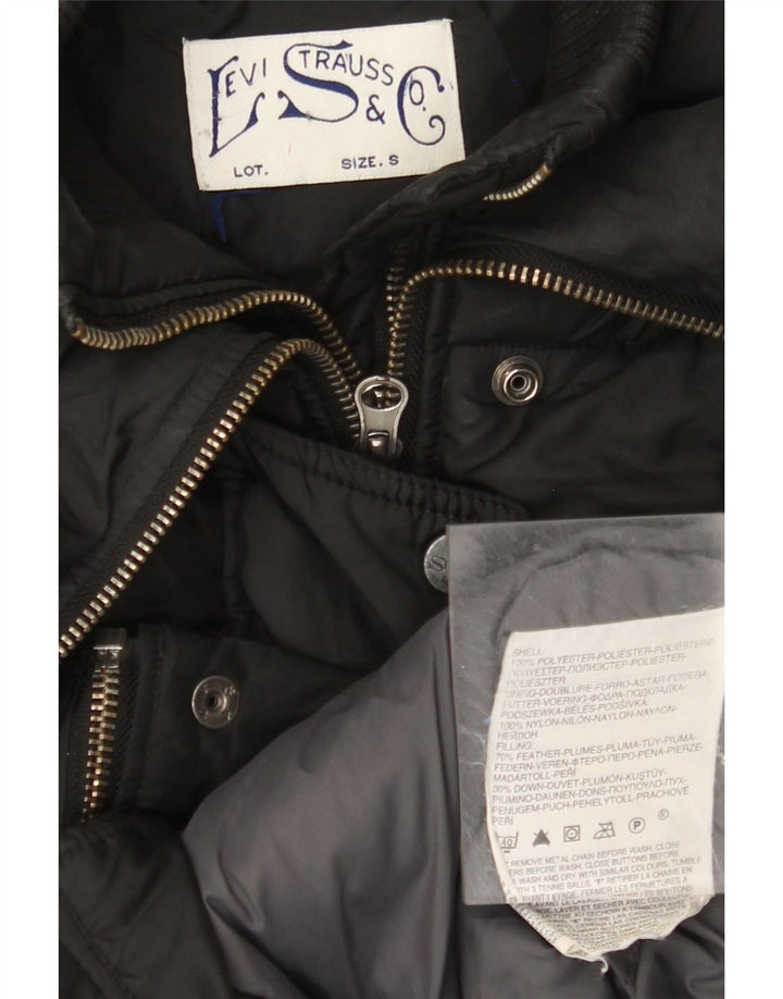 LEVI'S Polstret jakke til kvinder UK 10 Lille sort polyester