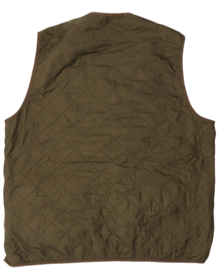 BARBOUR Herre Quiltet Gilet UK 42 XL Grøn polyamid