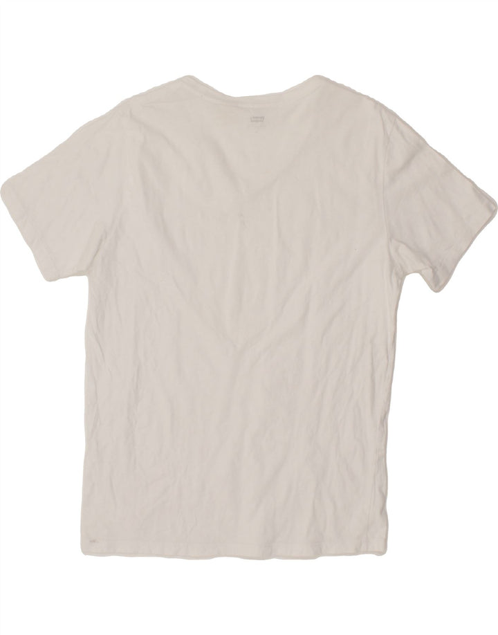 LEVI'S Mens T-Shirt Small White Cotton Vintage Levi's and Second-Hand Levi's from Messina Hembry 