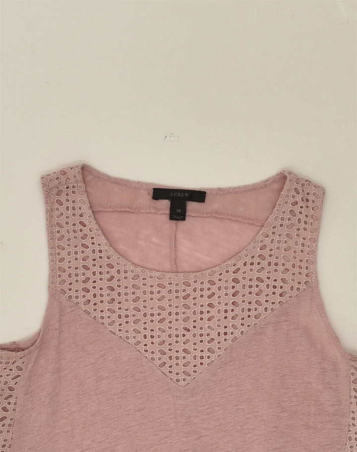 J. CREW Womens Sleeveless Blouse Top UK 4 XS Beige Linen | Vintage J. Crew | Thrift | Second-Hand J. Crew | Used Clothing | Messina Hembry 