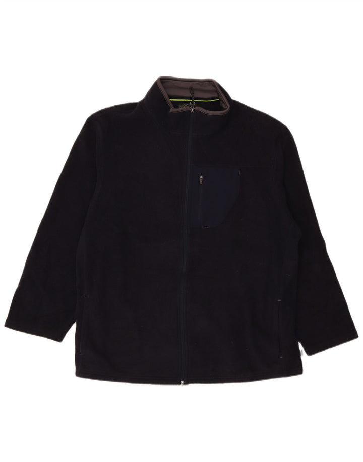 Marks & Spencer Herre Regular Fit Fleecejakke UK 40 Large Navy Blue