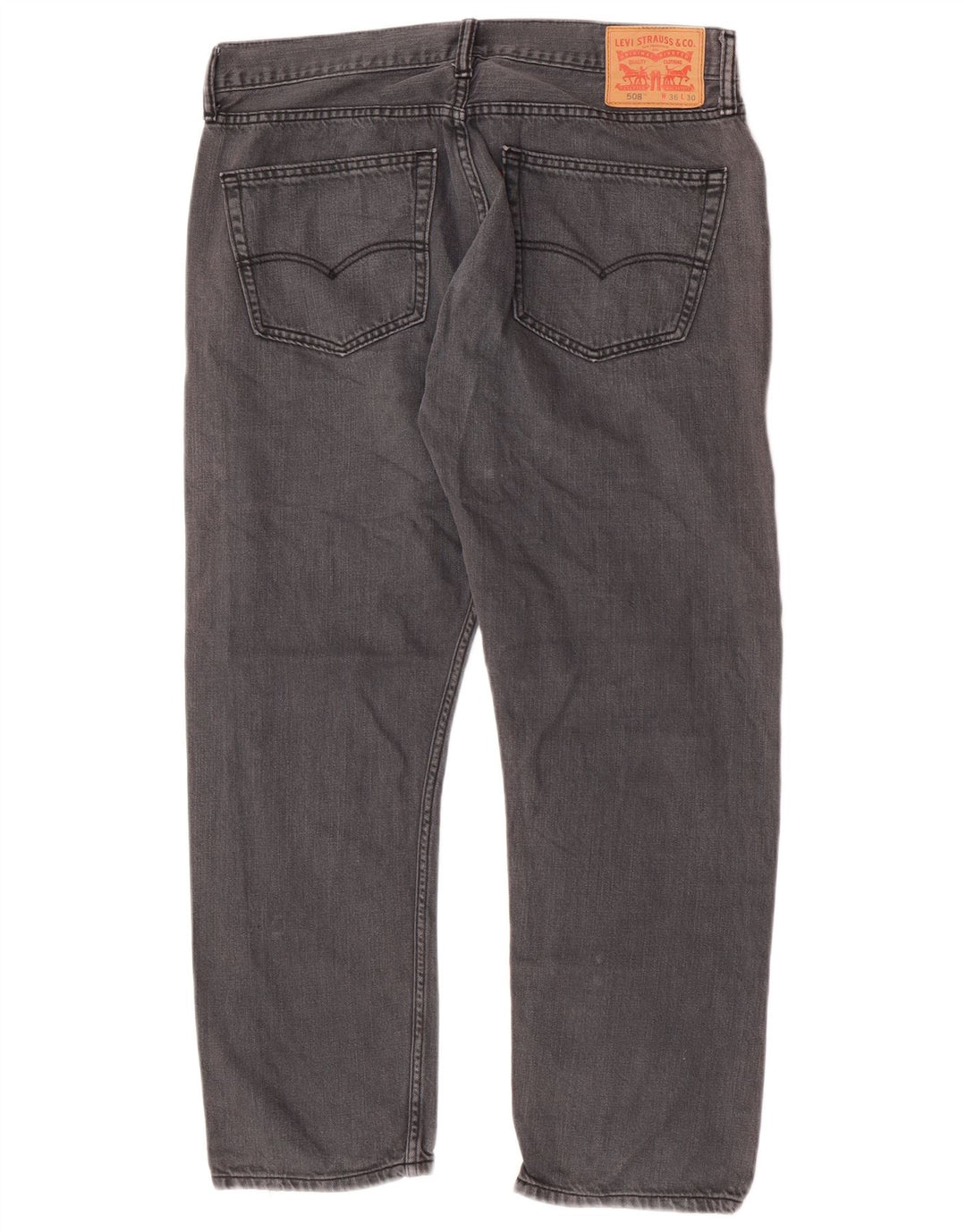 Levi's Herre 508 Straight Jeans W36 L27 Grå Bomuld
