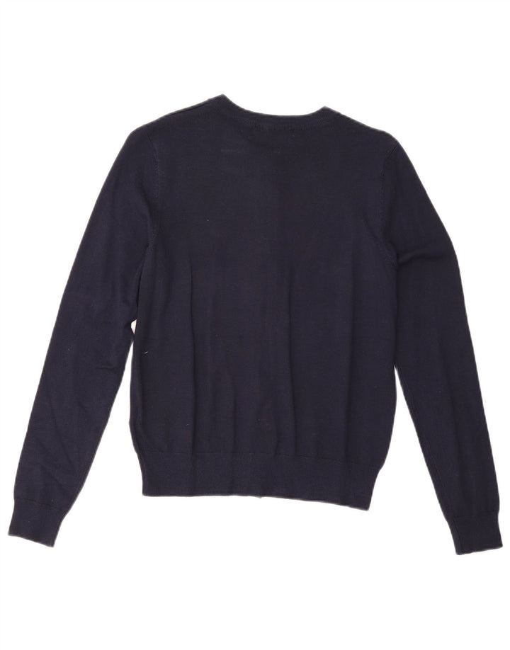 Marks & Spencer Dame Cardigan Sweater UK 12 Medium Navy Blue Viscose