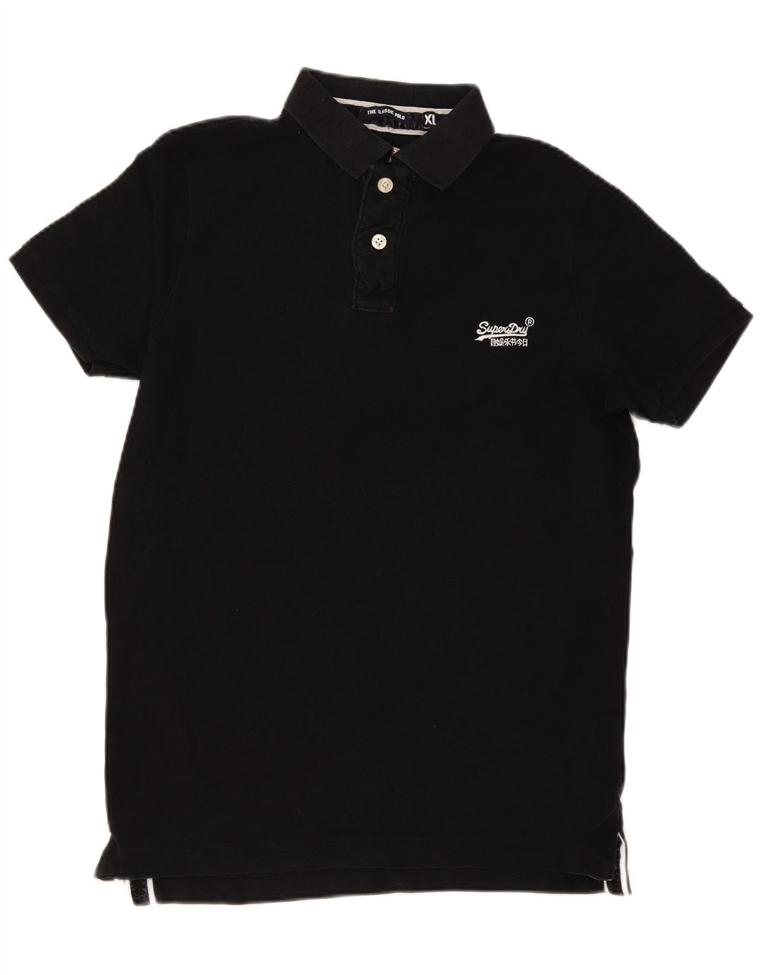 Superdry herre poloshirt XL sort bomuld