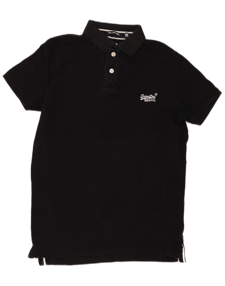 Superdry herre poloshirt XL sort bomuld