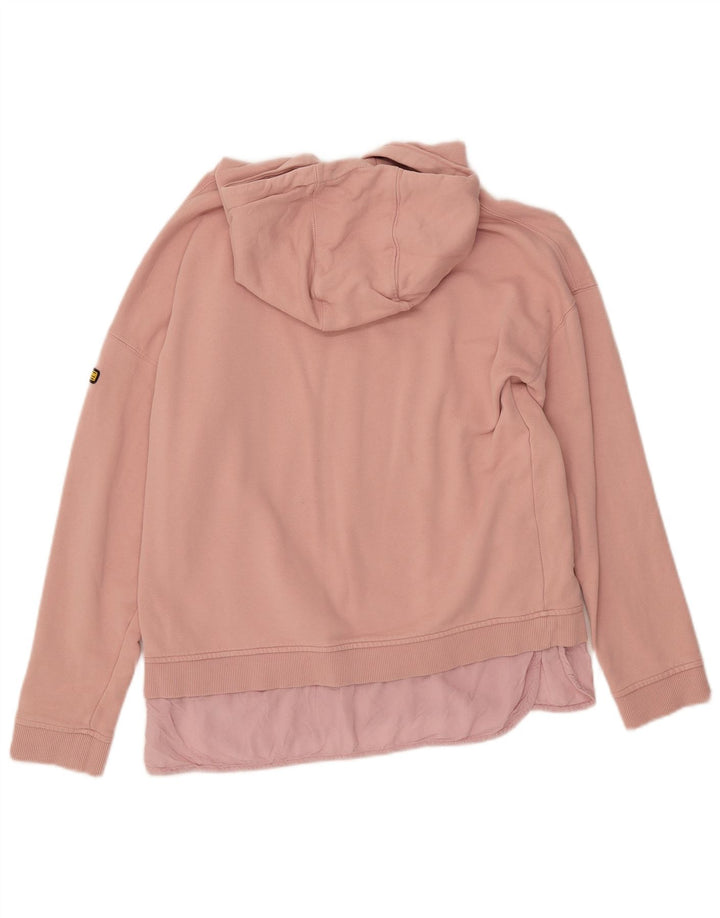 BARBOUR Dame Hættetrøje UK 12 Medium Pink Bomuld