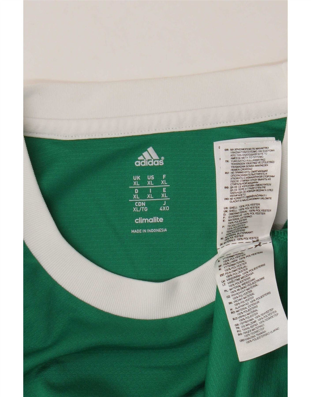 Adidas Herre Climalite T-Shirt Top XL Grøn Polyester