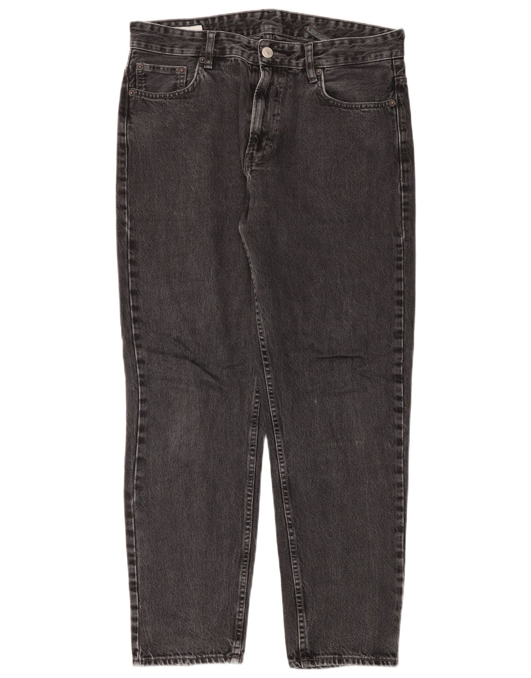 Zara Dame Jeans med høj talje EU 42 Large W32 L30 Grå