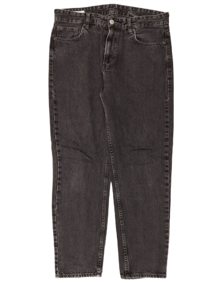 Zara Dame Jeans med høj talje EU 42 Large W32 L30 Grå