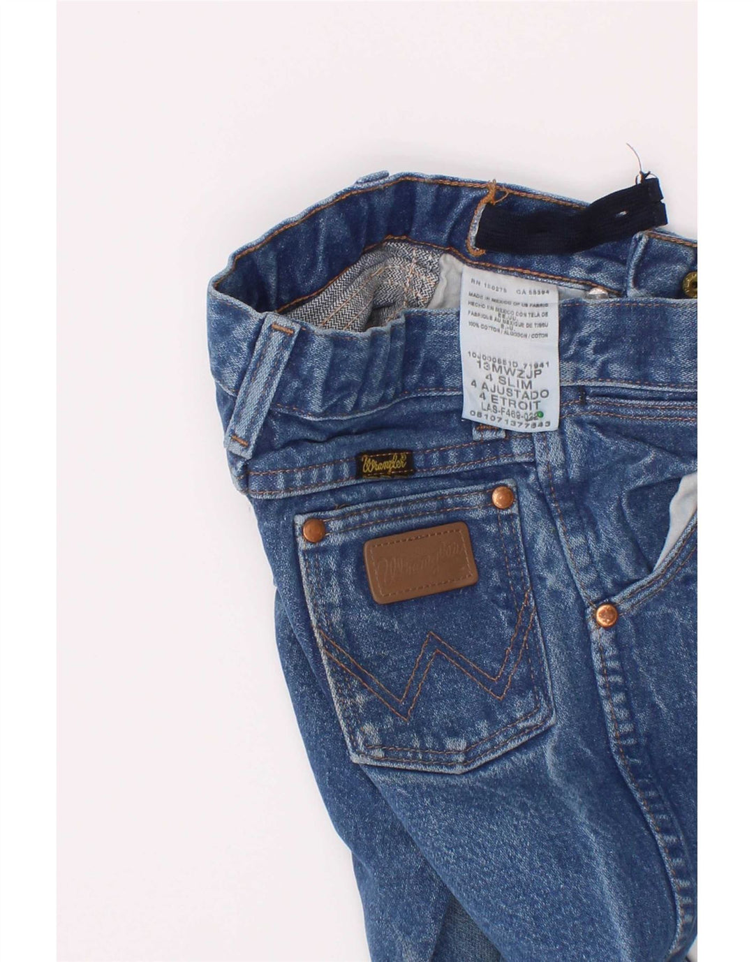 Wrangler Boys Slim Jeans 3-4 år W20 L14 Blå Bomuld