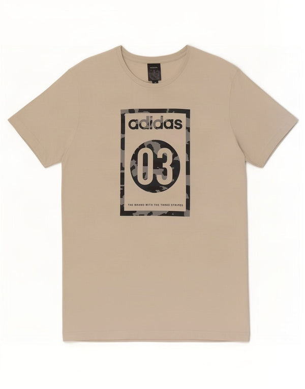 Adidas Mens Graphic T-Shirt Top Large White Cotton