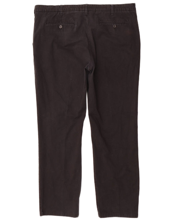 Marks & Spencer Herre Lige Regular Fit Chinobukser W42 L33 Sort