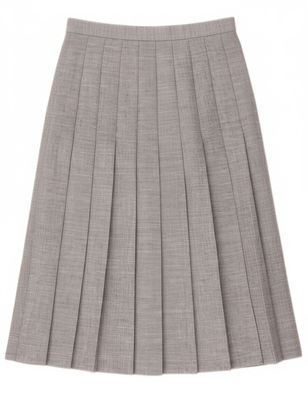 Vintage midi-kniv plisseret nederdel W26 lille grå polyester