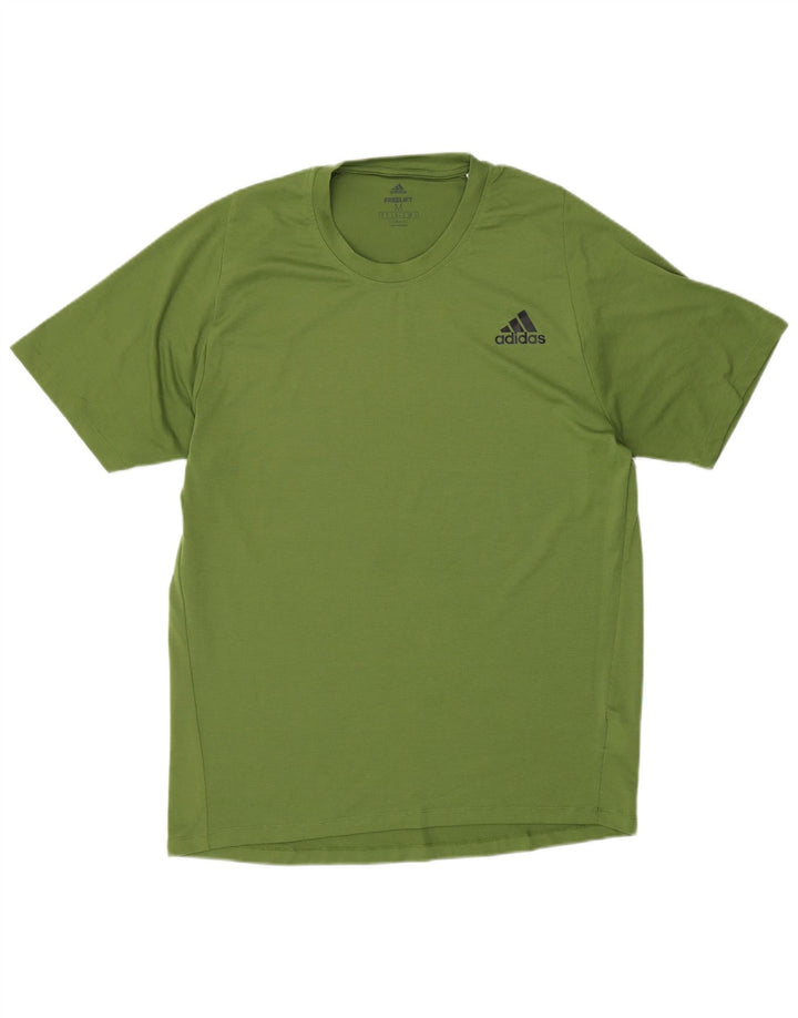 Adidas Herre Climalite T-Shirt Top Medium Grøn Polyester
