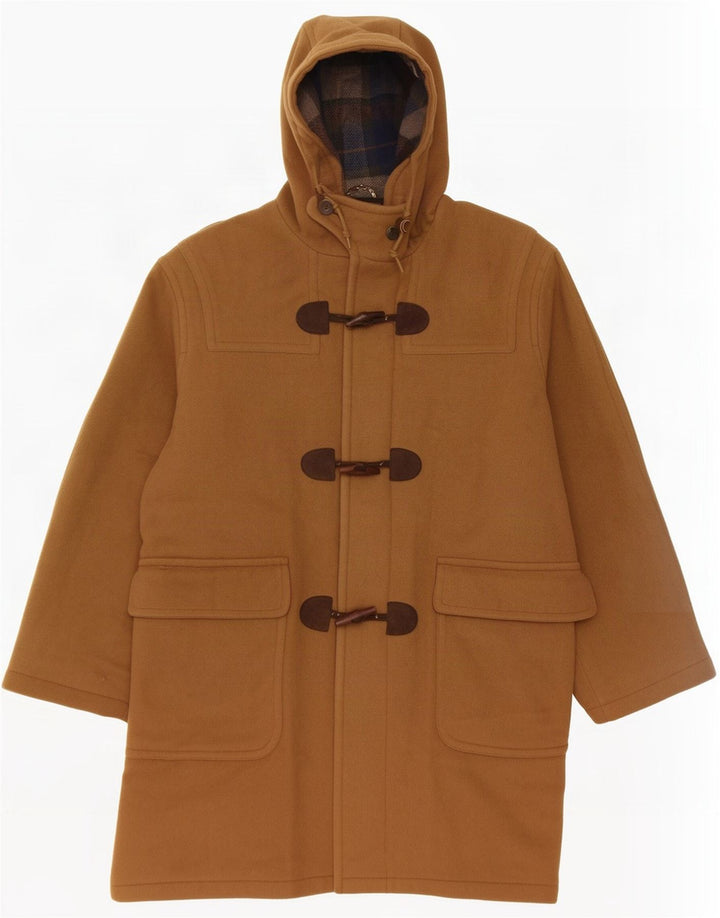 L.L.Bean Herre Hooded Duffel Coat UK 38 Medium Beige Uld