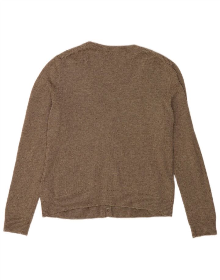 Gap Dame Cardigan Sweater UK 16 Stor Brun Nylon