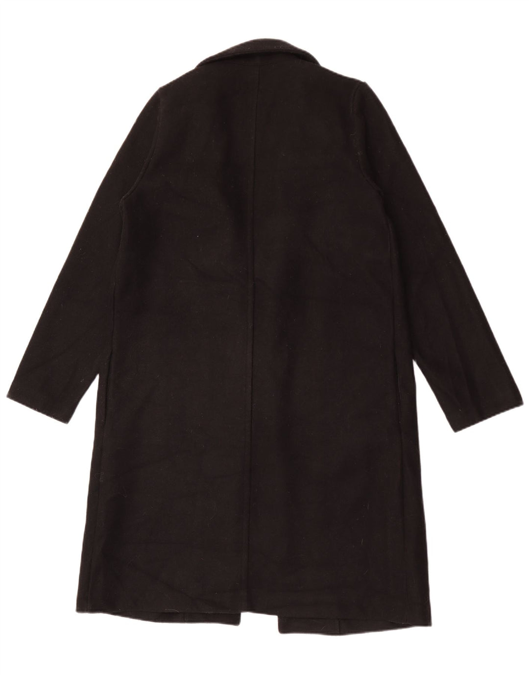 Zara Womens Open Overcoat UK 14 Medium Black Polyester