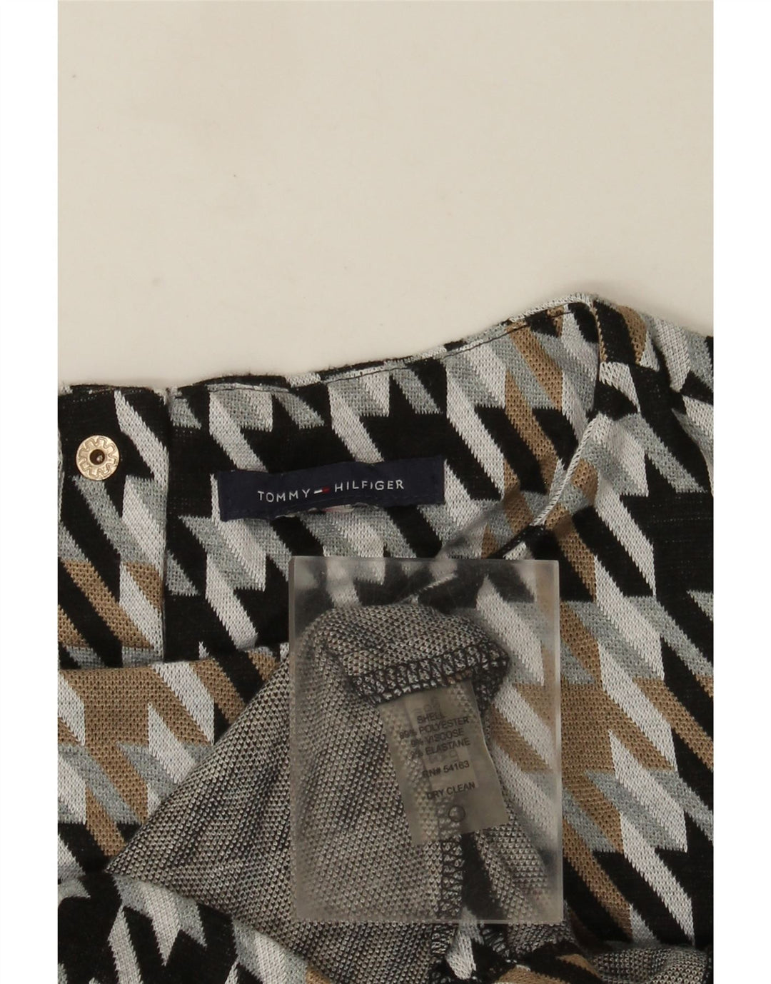 Tommy Hilfiger Womens Shift Dress UK 12 Medium Flerfarvet Houndstooth