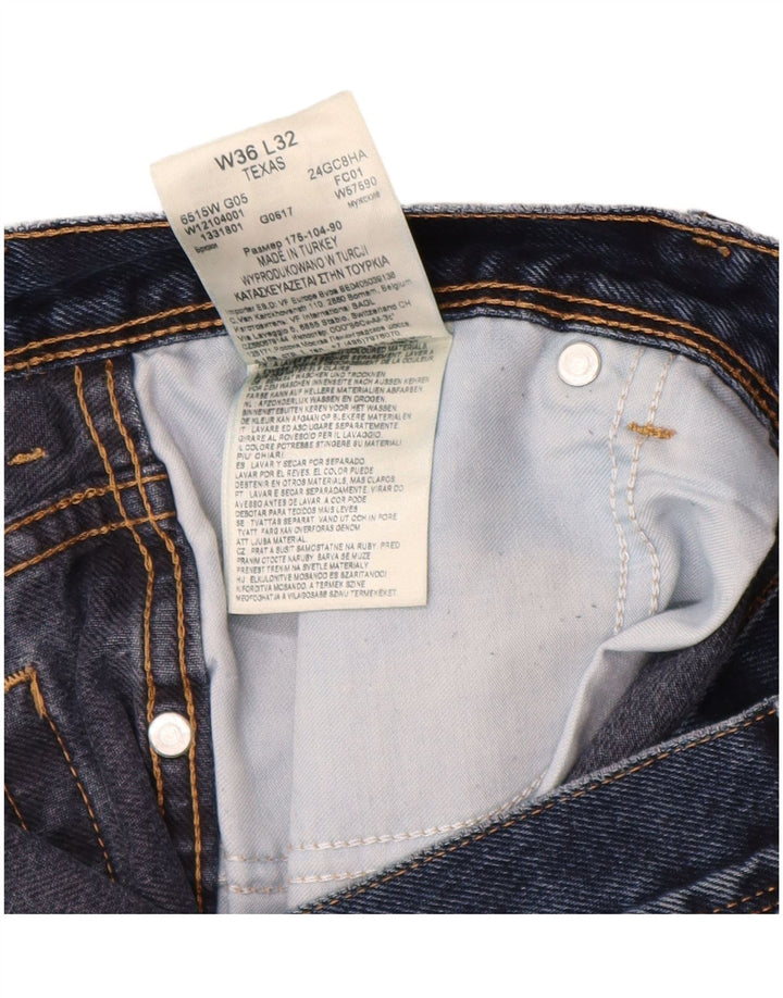 WRANGLER Herre Texas Straight Jeans W36 L32 Marineblå Bomuld