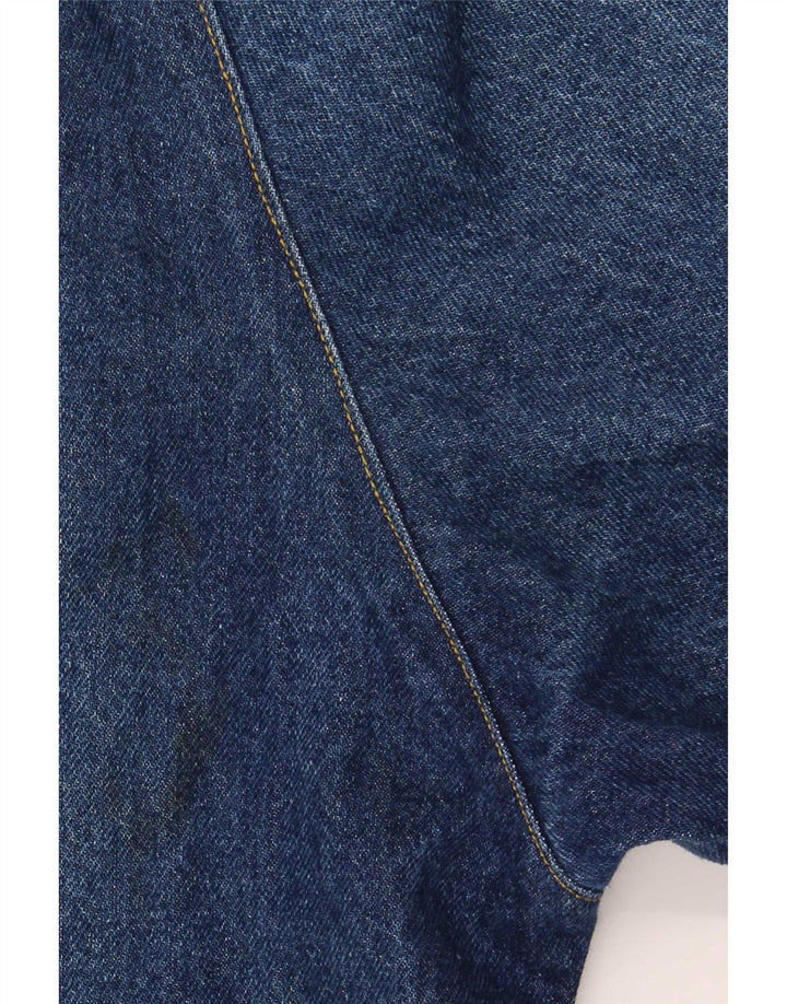 Vintage Dame Oversized 2 Button Denim Blazer Jacket UK 18 XL Blå