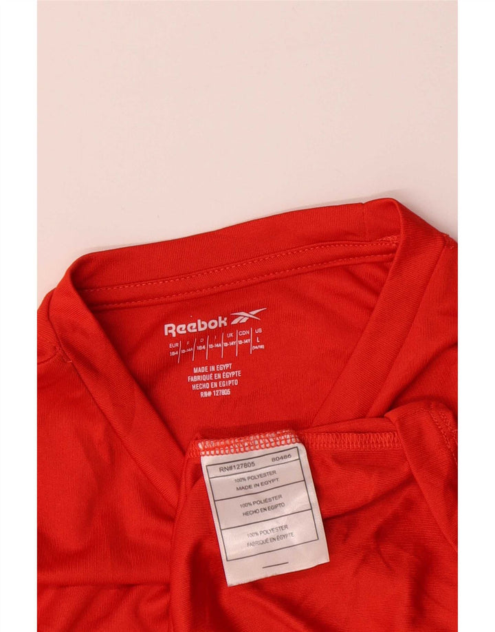 Reebok Boys Graphic T-Shirt Top 13-14 Years Red Polyester