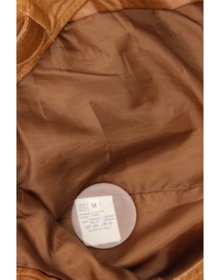 Vintage Herre Læderjakke UK 38 Medium Brun Læder