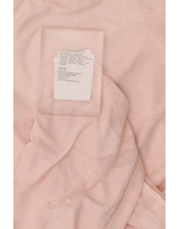 Puma T-Shirt Top UK 16 Stor Pink Polyester