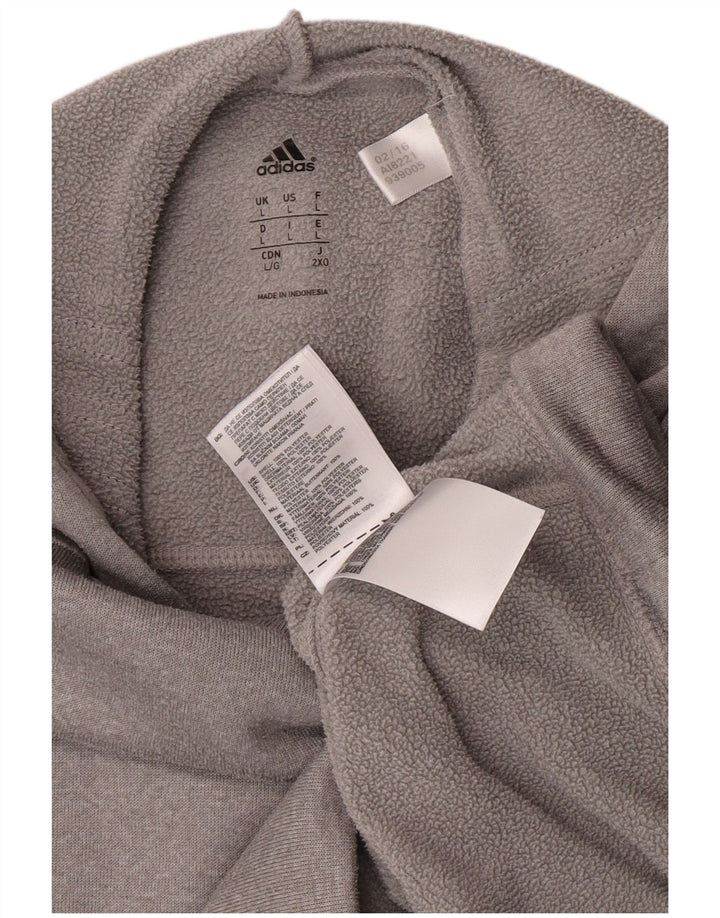 Adidas Herre hættetrøje Jumper Large Grå Flecked Polyester