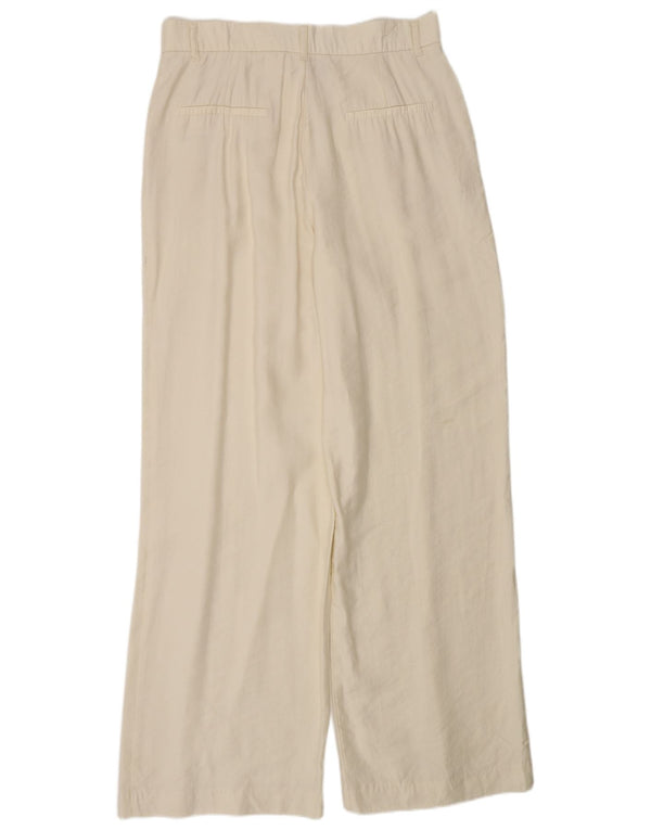 Zara kvinders højtaljede chinobukser store W30 L33 Off White Modal
