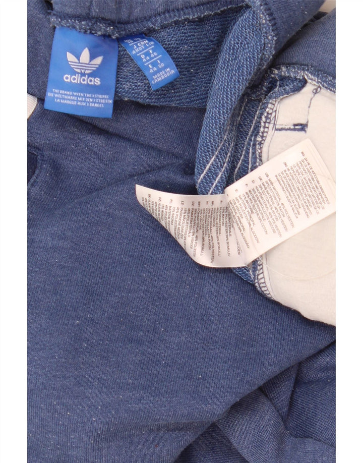 Adidas Dame Capri Træningsdragt Bukser UK 16 Large Blue Polyester