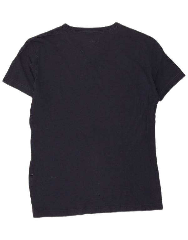 Armani Jeans Dame Grafisk T-Shirt Top UK 18 XL Navy Blue