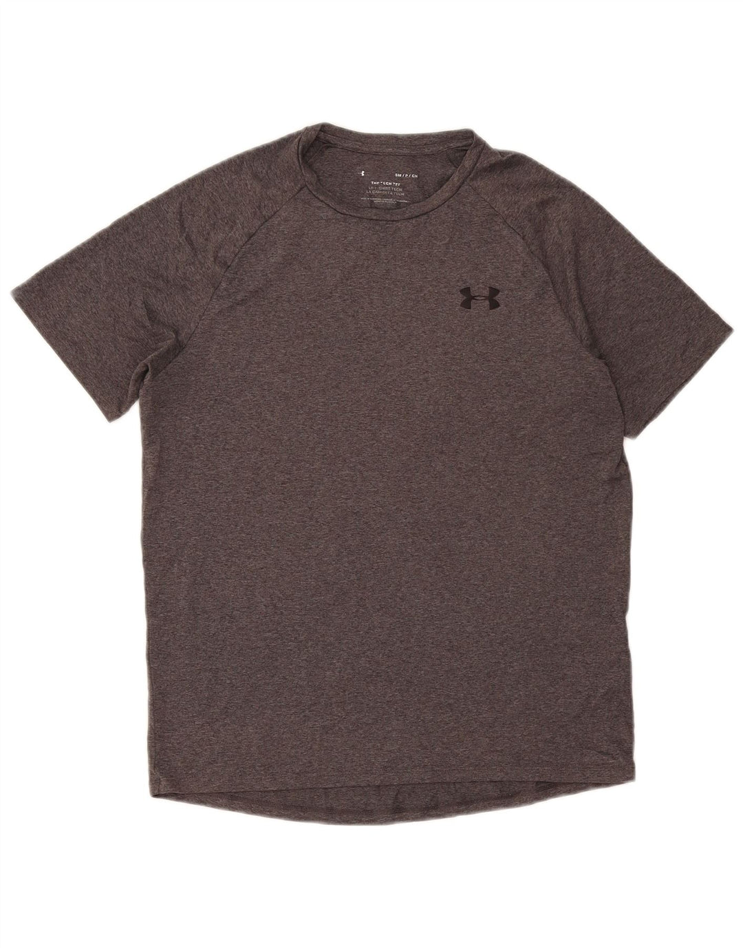 Under Armour Herre T-Shirt Top Lille Grå Flecked Polyester
