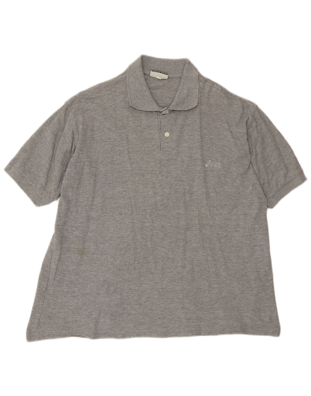 ASICS Poloshirt til mænd, stor grå flækket bomuld